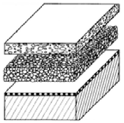 Une dalle de béton armé posée sur une couche de 3 cm de gravier